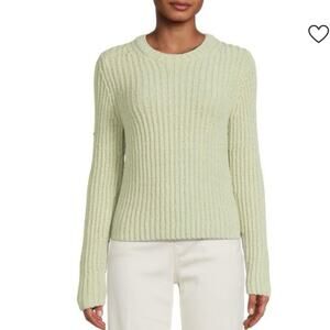 Women’s Vince Crimped Ribbed Sweater in Jade SZ S